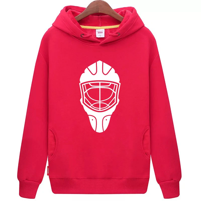 Cool Hockey Free Shipping Cheap Youth red Hockey Hoodie with Hockey Mask Pattern