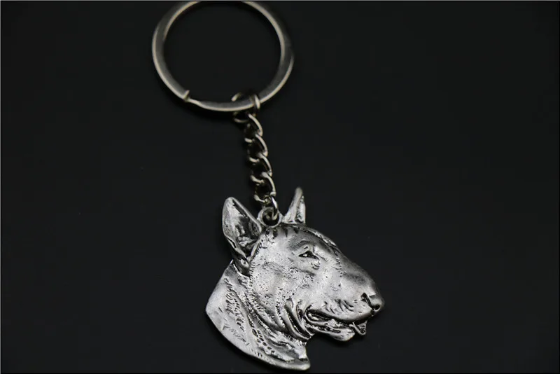 Bull Terrier Keychain jewelry Popular dog Embossed Key Chain New Fashion colors