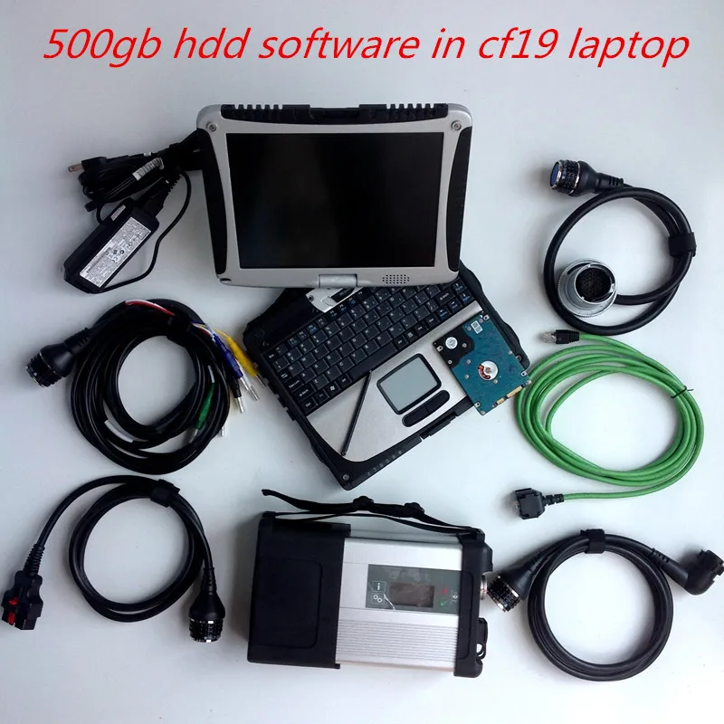 Wi-Fi MB Star C5 SD Connect Compact 5 с процессором CF19 i5, 4 ГБ ОЗУ, диагностика, 90% новый ноутбук + жесткий диск 500 ГБ V2024.12 X-ntry V-diamo