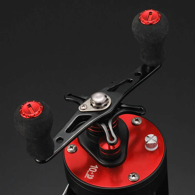Lizard Runde Baitcasting-Angelrolle mit Magnetbremssystem, Links- und Rechtshändig, 15KG Bremskraft für Schlangenkopf- oder Meeresfischen – Detail 7