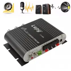 Lepy LP-838 Car Amplifier Hi-Fi 2.1 12V Amplifier Booster Radio CD MP3 MP4 Stereo AMP Bass Speaker Player for Car Home