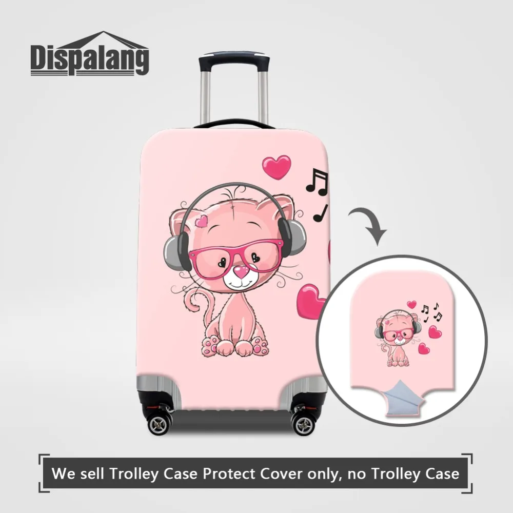 Cartoon Pig Fox Unicorn Printing Luggage Cover For Women Dustproof Waterproof Elastic Suitcase Protective Cover For 18-32 Inches