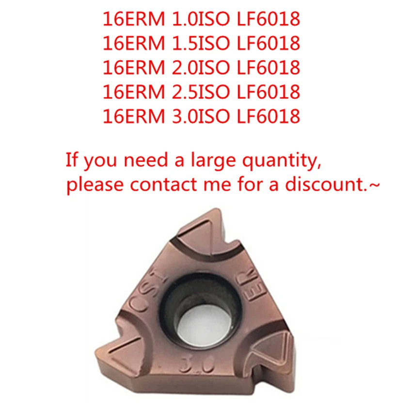 DESKAR 16ERM1.0ISO 16ERM1.5ISO 16ERM2.0ISO 16IRM2.5ISO 16IRM3.0ISO LF6018 Carbide Insert 16ERM 16IRM Inserts