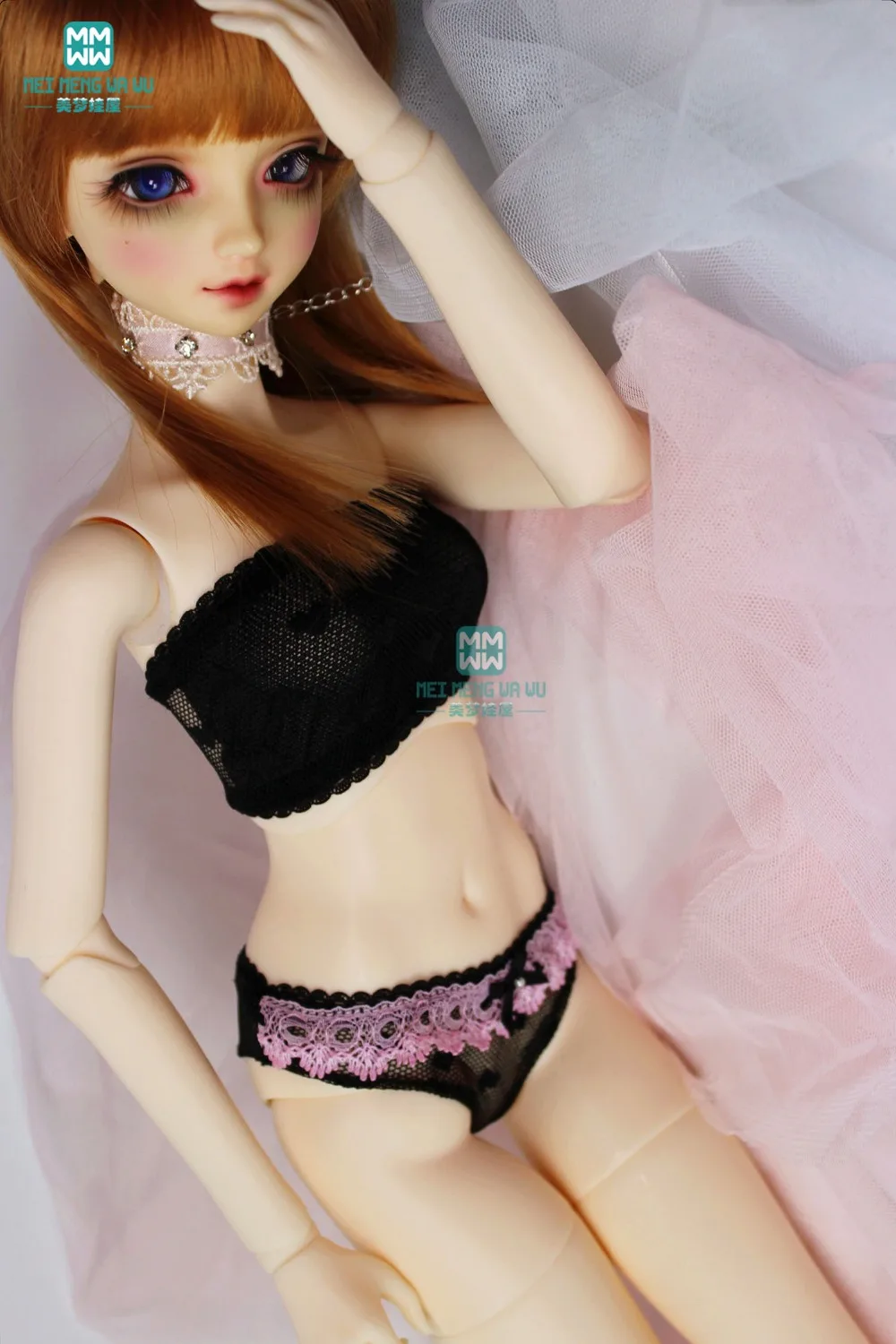 BJD dolls  clothes accessories fits 1/3 1/4 1/6 BJD YOSD DD SD GEM,XAGADOLL Doll fashion pink Tube top panties