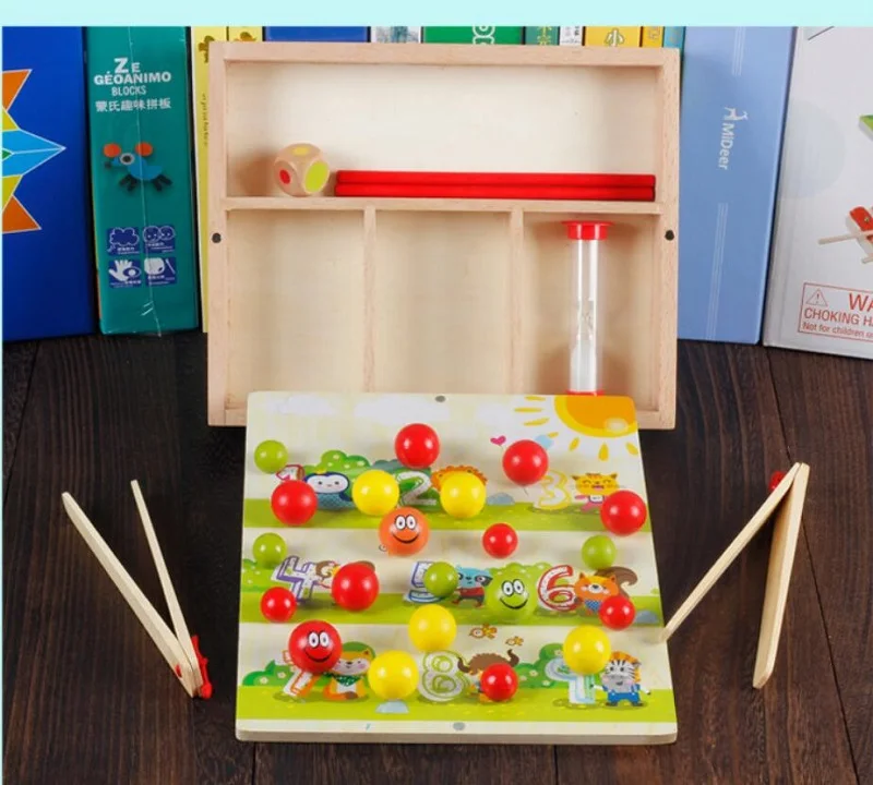 Montessori Giảng Thời Thơ Ấu Đồ Chơi Giáo Dục Đào Tạo Kẹp Hạt Montessori Toán 2-3-4-5 Năm tuổi Cô Gái