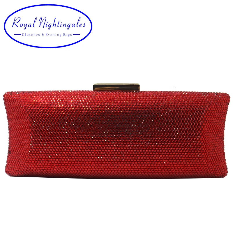 

Royal Nightingales 2019 Women Crystal Clutches Hard Box Evening Bags Crossbody Handbag Wristlets Clutch for Party Prom for Gift