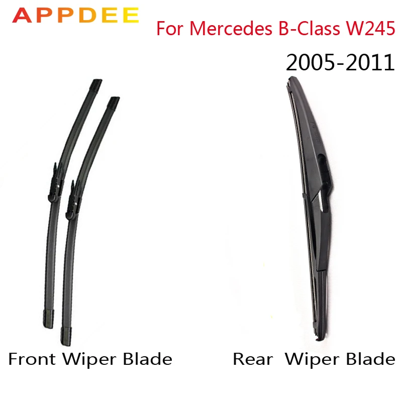 appdee Windscreen Wiper Blades For Mercedes Benz B Class W245 2005-2011 Windshield Silicone Rubber Wipers Auto Car Accessories