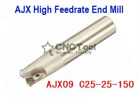 

AJX09 C25-25-150 Face End Milling Cutter AJX High feedrate end mill,High Speed Milling Indexable Milling Cutter