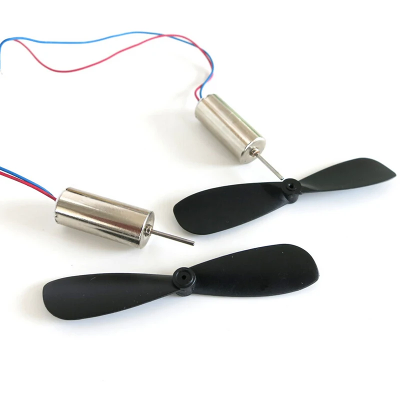 2PCS/1Pair New DC 3.7V 48000RPM Coreless Motor Propeller for RC Aircraft Helicopter Toy Wholesale