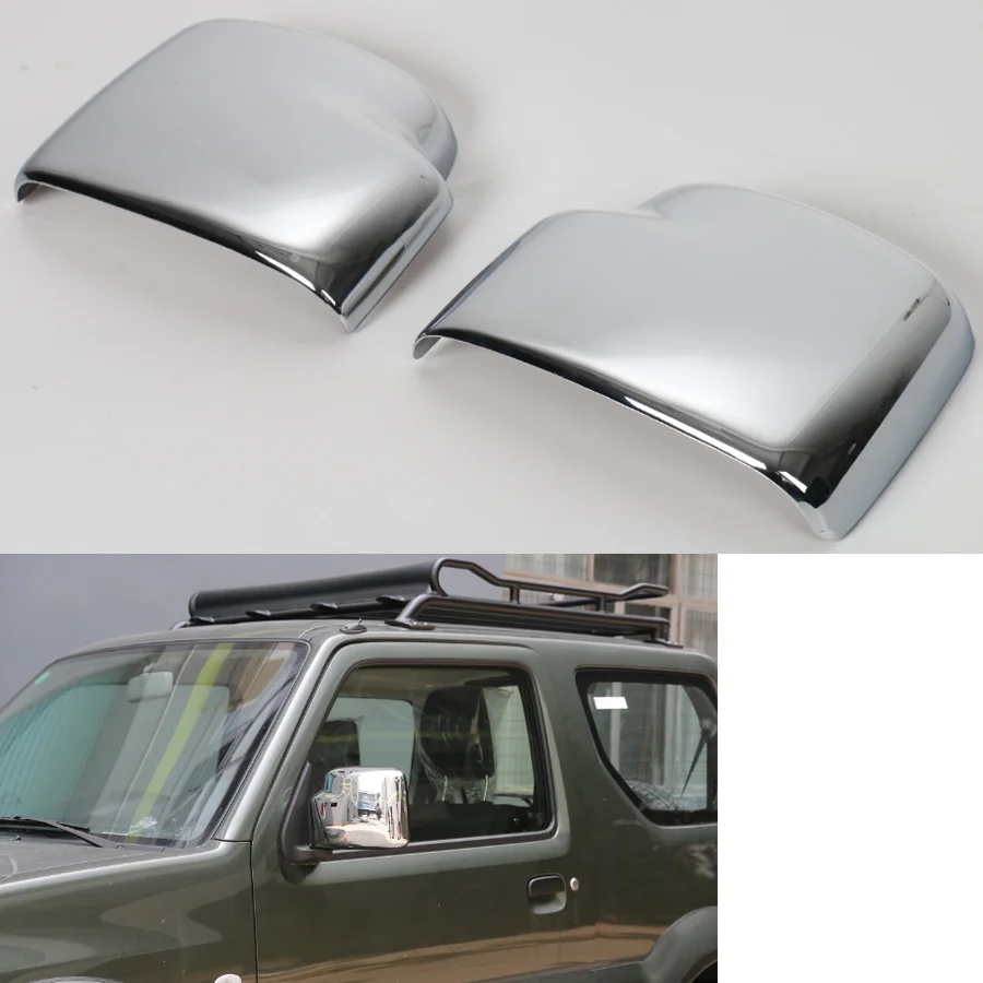 

YAQUICKA Auto Car Rearview Mirror Cover Trim Styling Chromium Car-covers Fit For Suzuki Jimny 2007-2015 ABS 2Pcs/set