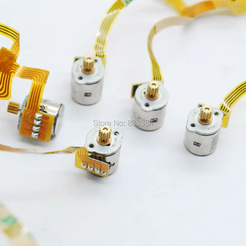 5 Pcs 2 Phase 4 Wire Micro Stepper Motor with Cable 3-5v Dc Dia 8mm Mini Stepper