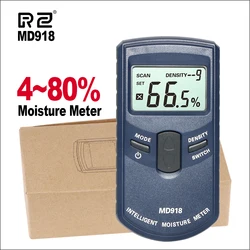 RZ Digital Wood Timber Moisture Meter Inductive Hygrometer Digital Humidity Tester Damp Detector Measuring Tool MD918