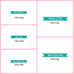 Polish Word Ribbon Metal Cutting Die Scrapbooking Paper Card Album Making Embossing DIY Template Handmade Decoration Stencil