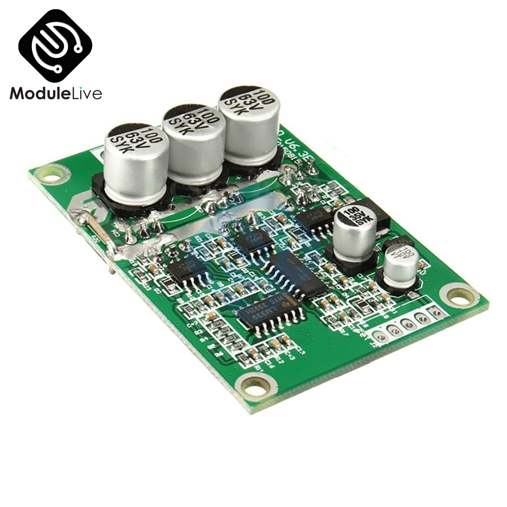 

DC 12V-36V 500W PWM Brushless Motor Controller Hall Motor Balancing Automotive Balanced BLDC Car Driver Control Board Module