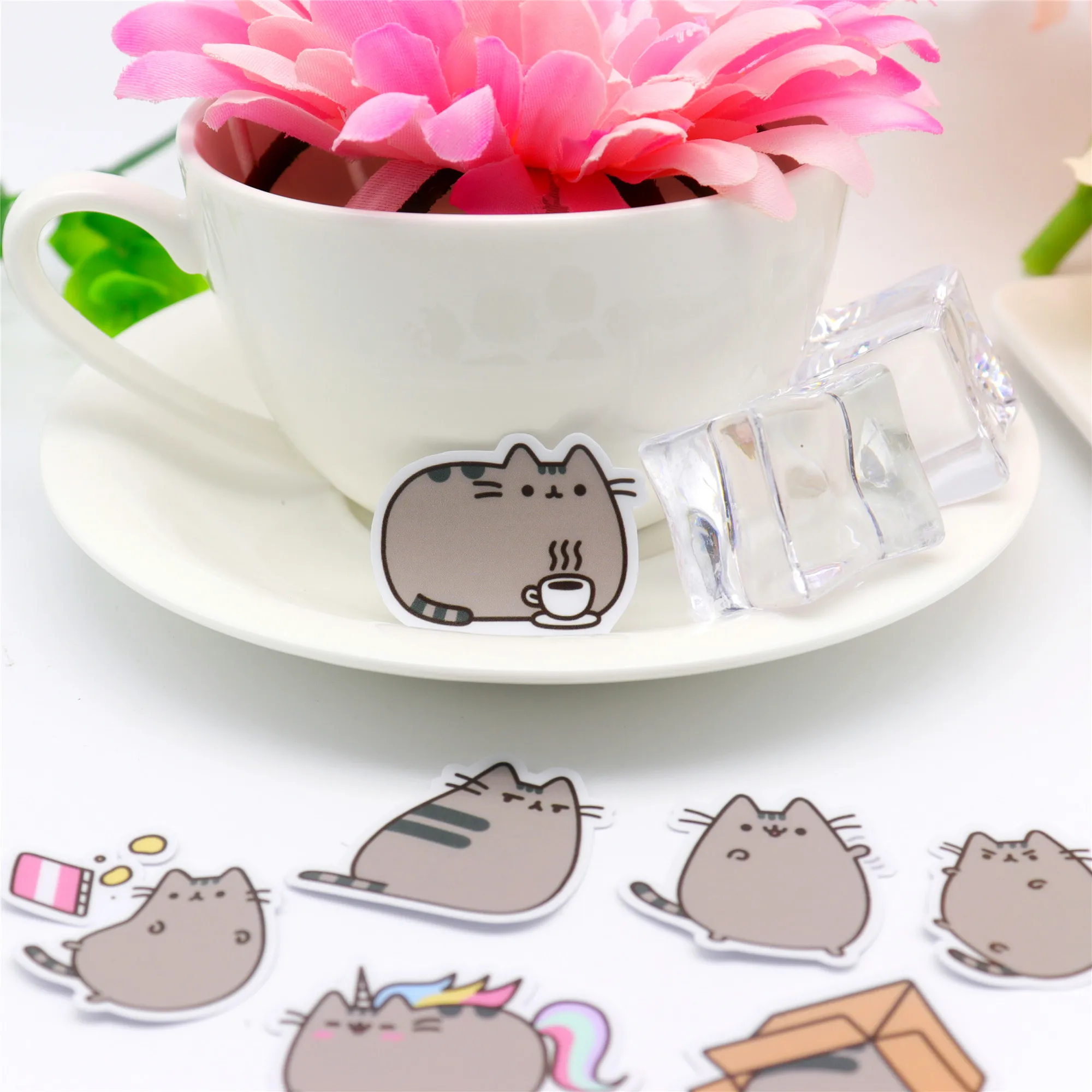 39pcs Creative Cute Self-made Fat Cat Sticker Scrapbooking Stickers /decorative Sticker /DIY Craft Photo Albums Waterproof
