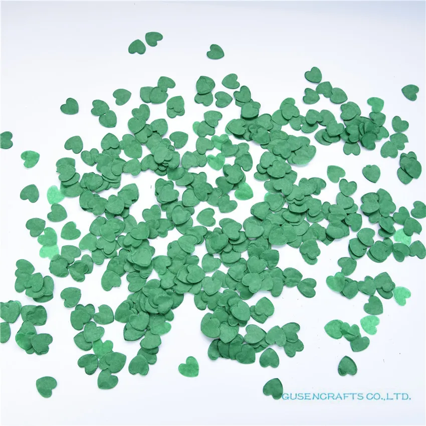 1500pcs Heart  Paper Confetti Party Christmas Table Decoration birthday party Decorative Supplies white deep green red