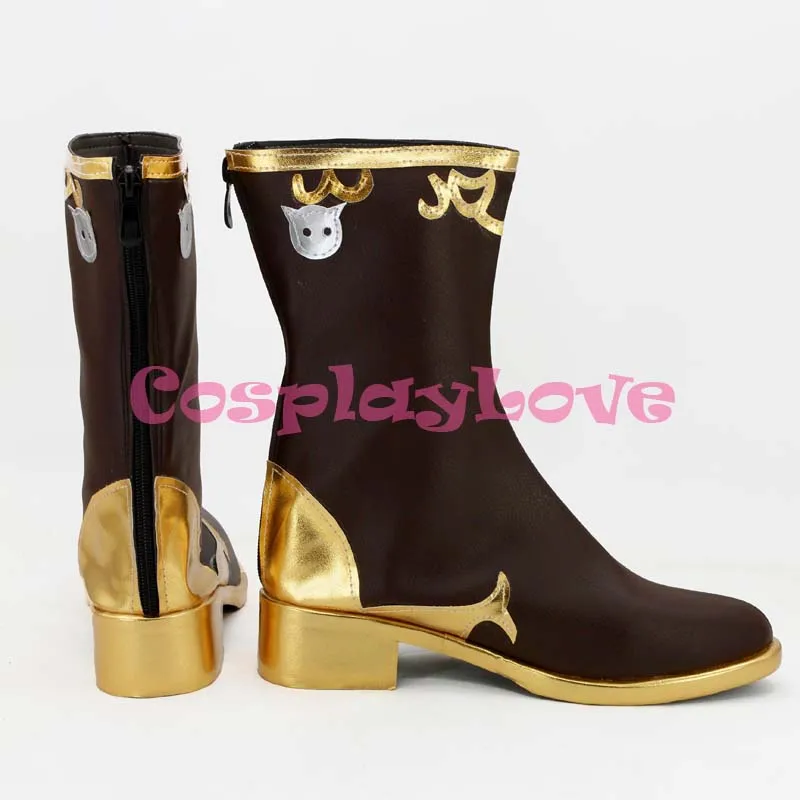 Cheshire Smilecat Cosplay Shoes Custom Made Anime 100 Sleeping Princes & The Kingdom of Dreams Leather Long Boots For Halloween