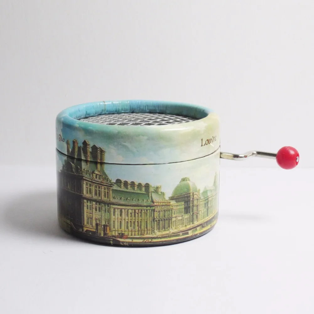 Paris City Paper Hand Crank Music Box, La Vie en Rose Theme