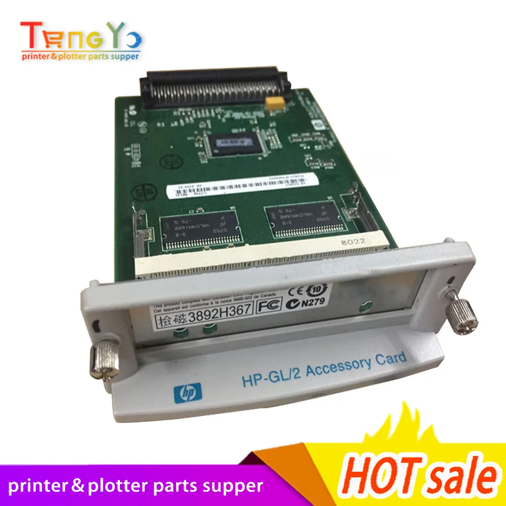 2PCS X C7772A C7776-60002 For HP Designjet 500 500plus GL2 Card Formatter Board Card +128M Fixes 05:09 05:10 ink plotter