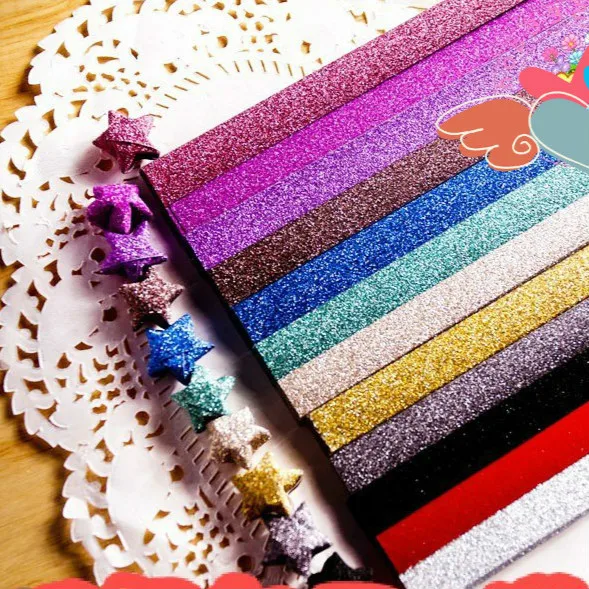 

420pcs/lot Colors Mixed Paper Craft Folding Lucky Star Origami Paper Handmade Home DIY Cards Gift Crafts Decoration