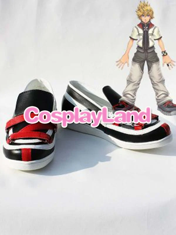 

Customize Boots Kingdom Hearts II Cosplay ROXAS Cosplay Shoes Custom Any Size Anime Party Boots