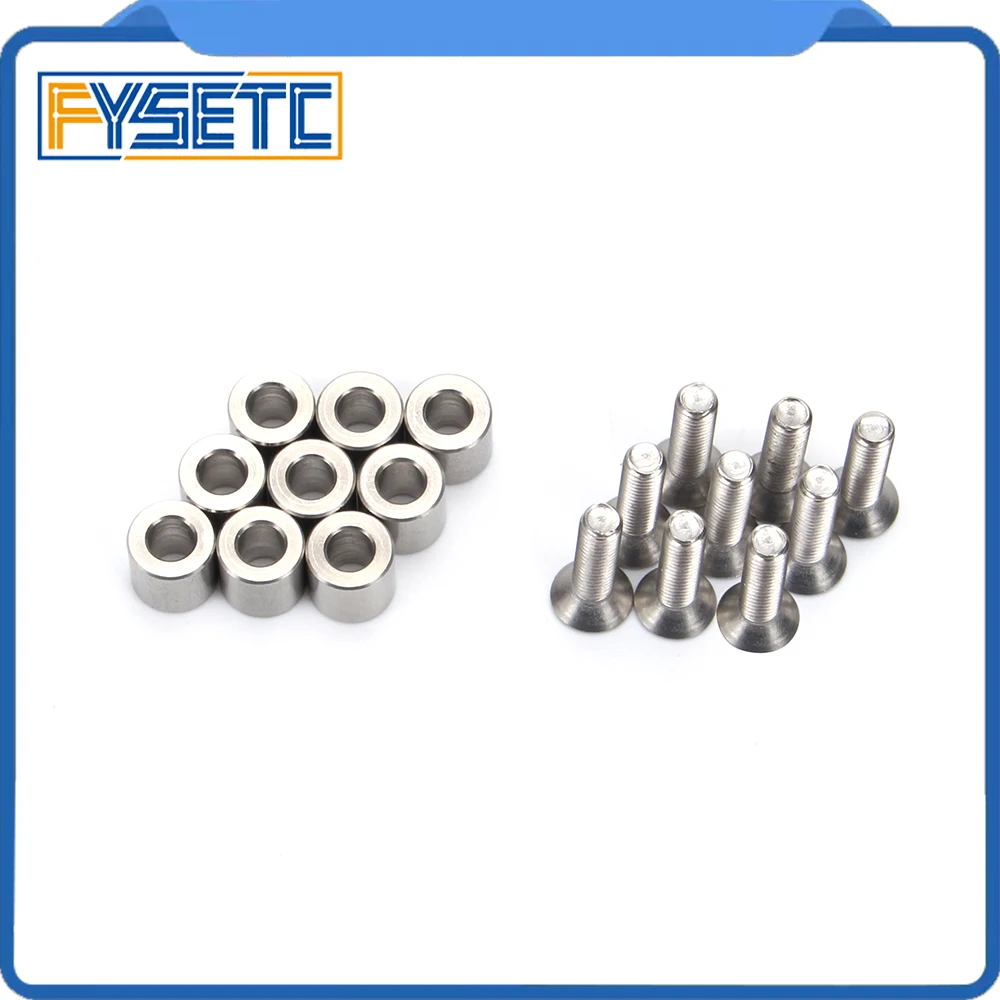 1Set /9pcs 6x6x3mm Aluminum Spacer With 9pcs M3 Screws And Wrench As Gift For Prusa MK3 Heated Bed 6x6x3t Spacer