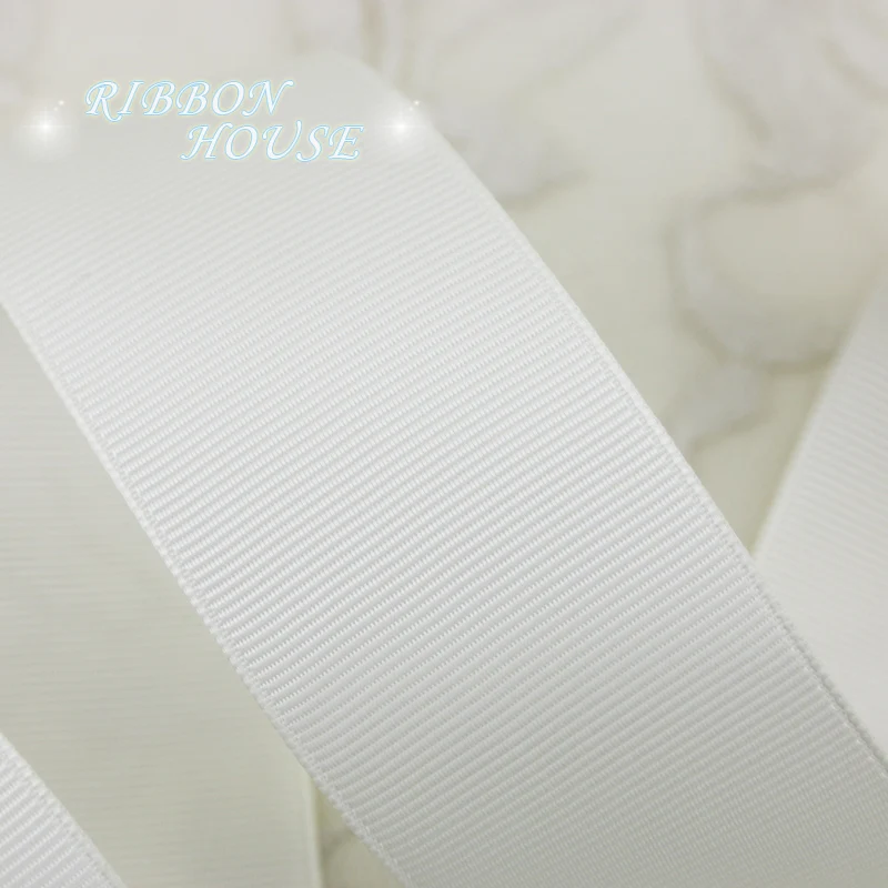 (10 meters/lot) 40mm Cream White Grosgrain Ribbon Wholesale gift wrap Christmas decoration ribbons