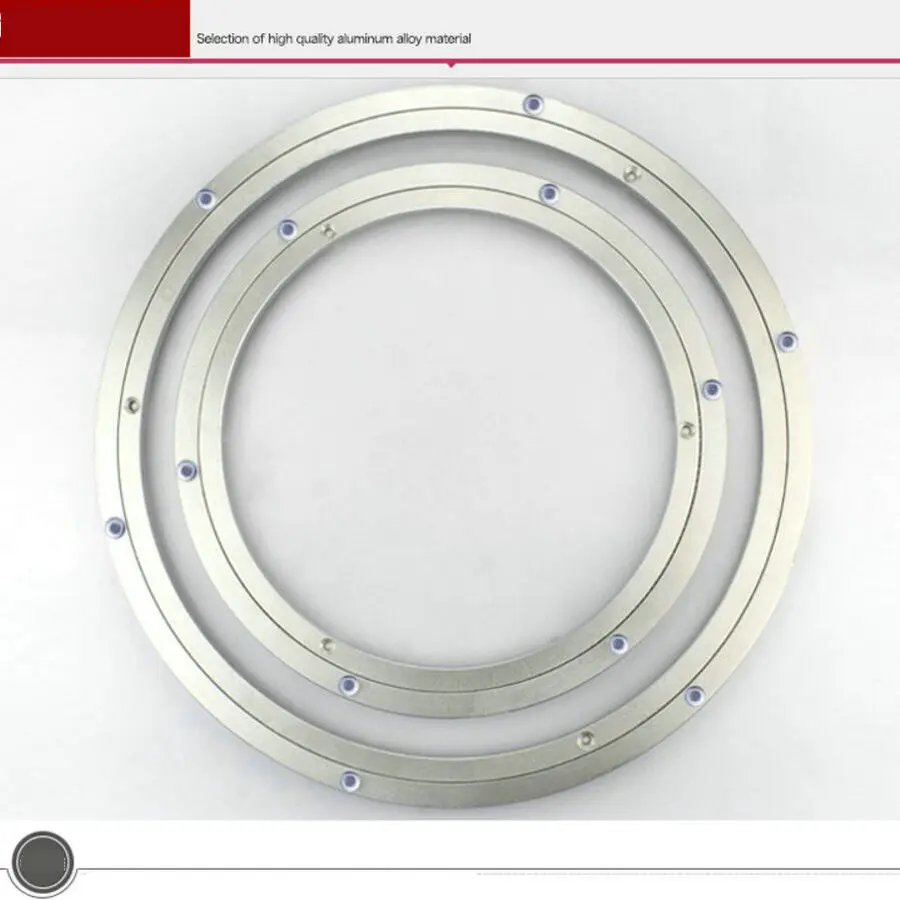 SS H14INCH/35 CM ERWEITERTE Aluminiumlegierung Lazy Susan Lager Plattenspieler Esstisch Schwenkplatte mit Anti Skid Weiche gummi Tipps