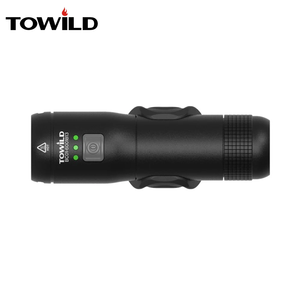 TOWILD Rechargeable Bike Front Handlebar Cycling Led Light Replaceable Battery Flashlight Torch Headlight Bicycle Accessories