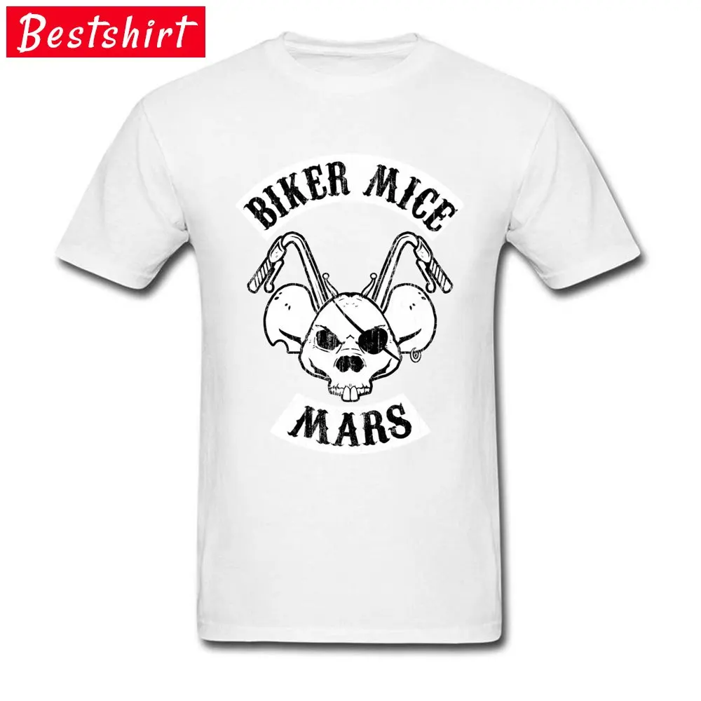 Biker Mice Mars Skull T Shirt Pirates Mouse Motorcycle Cool Tshirts Black Mens Streetwear Skull T-Shirts 3D