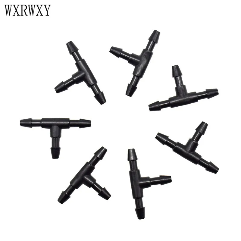 

wxrwxy Garden 3/5 Tee connector drip irrigation fittings garden hose 3/5 tee barb water splitter 1/8" hose connector 200 pcs