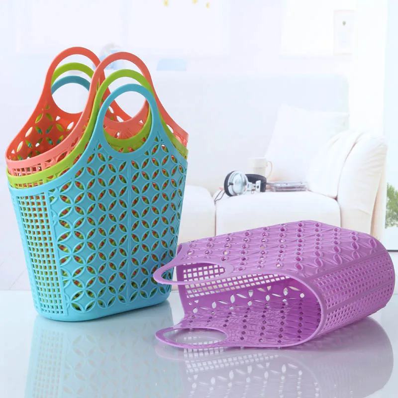 1pcs Buy Plastic hand basket, Bath Basket, storage baskets, shopping basket, Buy three get one free, free shipping