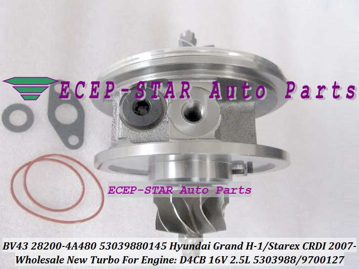 Free Ship Turbo Cartridge CHRA Core BV43 28200-4A480 53039880127 53039880145 For Hyundai Grand Starex CRDI H-1 D4CB 16V 07- 2.5L