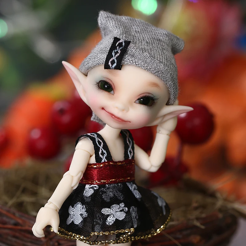 

Free Shipping Fairyland FL Realpuki Papilio Doll BJD 1/13 Pink Smile Elves Toys