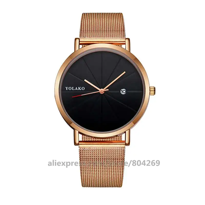 

Wholesale Lady For Women Watches Morning Person Calendar Quartz Watch Men Mesh Dress Watches 919852