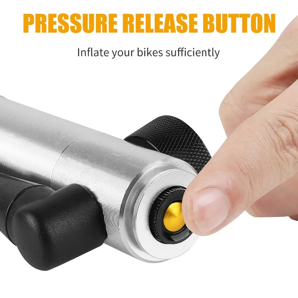 WEST BIKING Bike Pump 300Psi With Hose Gauge For Fork Rear Suspension Cycling Tire Inflator Presta Schrader Valve Bicycle Pump