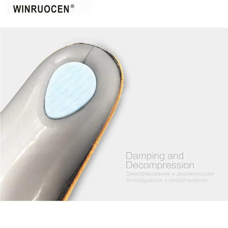 WINRUOCEN Half arch support orthopedic insoles flat foot correct 3/4 length orthotic insole  health orthotics insert shoe pad