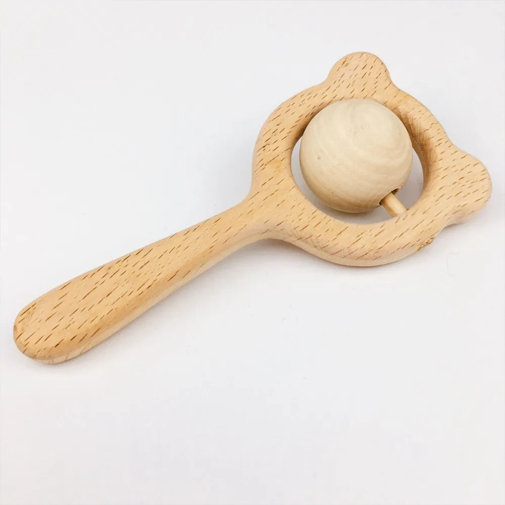 

1pc Baby Rattles Play Gym Wooden Teething Toys Best Intellectual Toys DIY Crafts Food Grade Materials Nurse Gifts Baby Teether