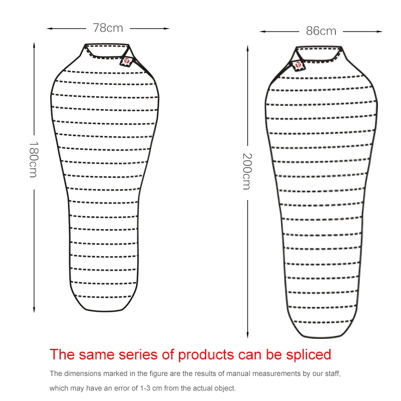 AEGISMAX-saco de dormir ultraligero para adultos, saco de dormir de nailon para acampar al aire libre, de tres estaciones momia, plumón de ganso