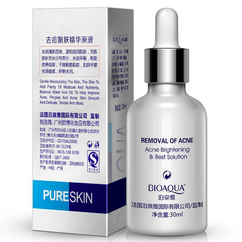 BIOAQUA Brand 30ml Acne Treatment Essence Acne Scar Removal Liquid Acne Spots Facial Skin Care Whitening Moisturizing Face Care
