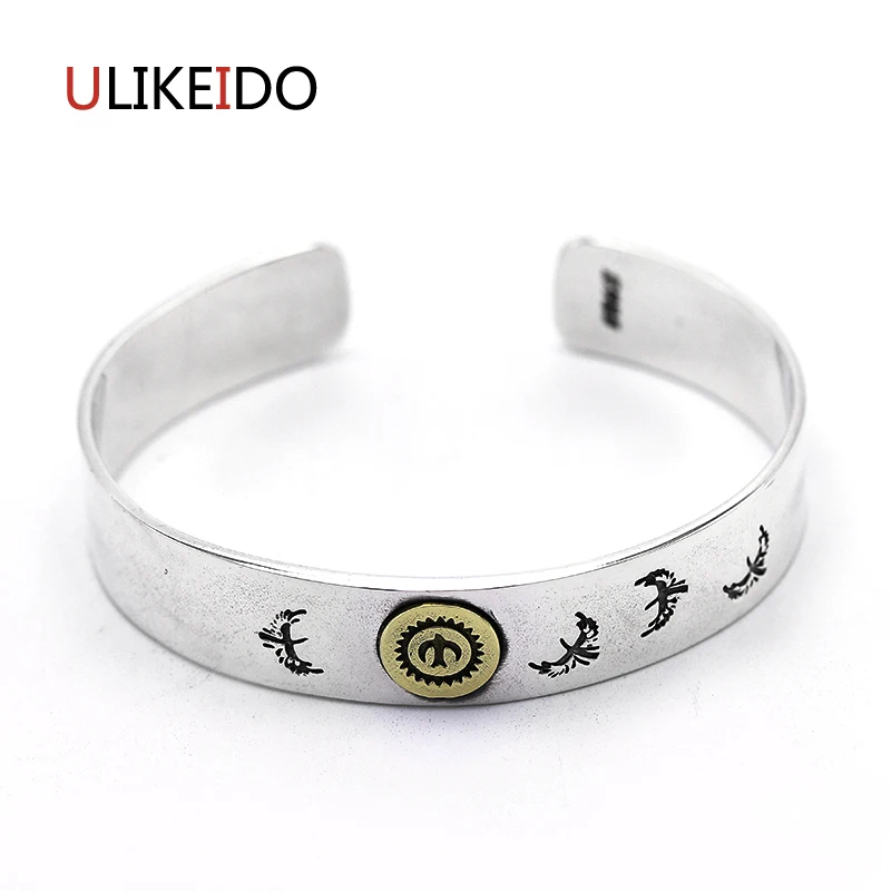 

Pure 925 Sterling Silver Bangle Eagle Fashion Vintage Hand Chain For Men And Women Opening Jewelry Thai Silver Charm 481