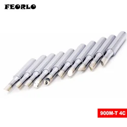 10PCS Lead-free Replaceable 900M-T-4C 3C 2C 1C 0.8D 1.2D 1.6D 2.4D 3.2D B I K IS SK Soldering Iron Tips For Soldering Station