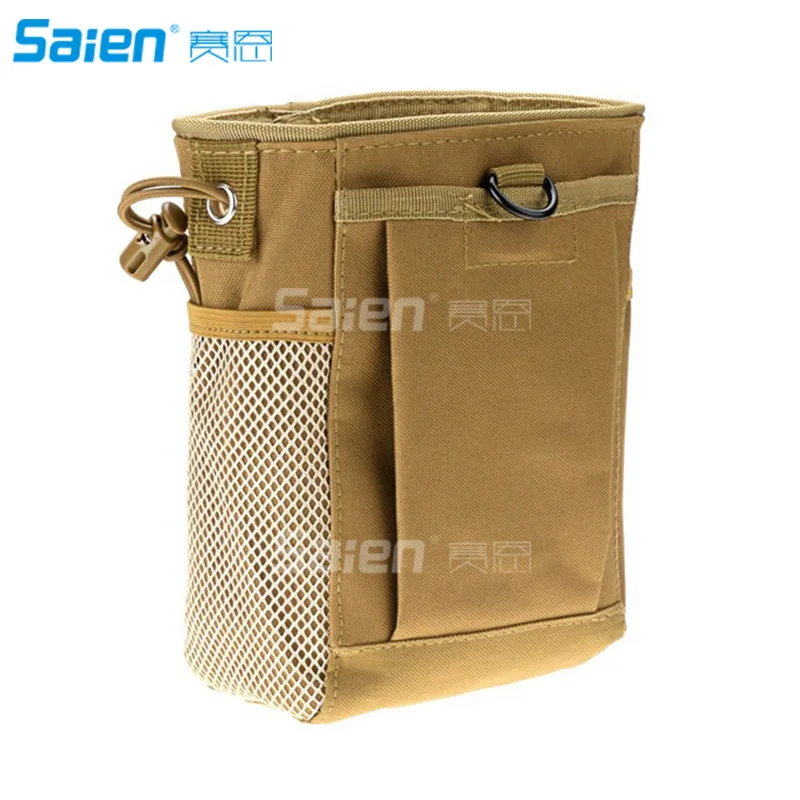 Small Molle Belt Tactical Magazine Dump Drop Reloader Pouch Bag W/ Mesh