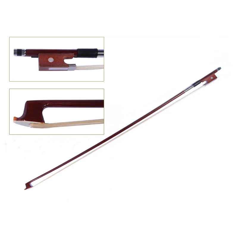 1 pcs Brazilwood Violin Bow Jujube Frog Fiddle Violino Bow 4/4 3/4 1/2 1/4 1/8 Violin Accessories