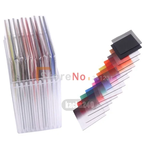 11 IN 1 10PCS Color Gradual Filter Set For Cokin P Series Set +Storage Filter box case  With Tracking Number