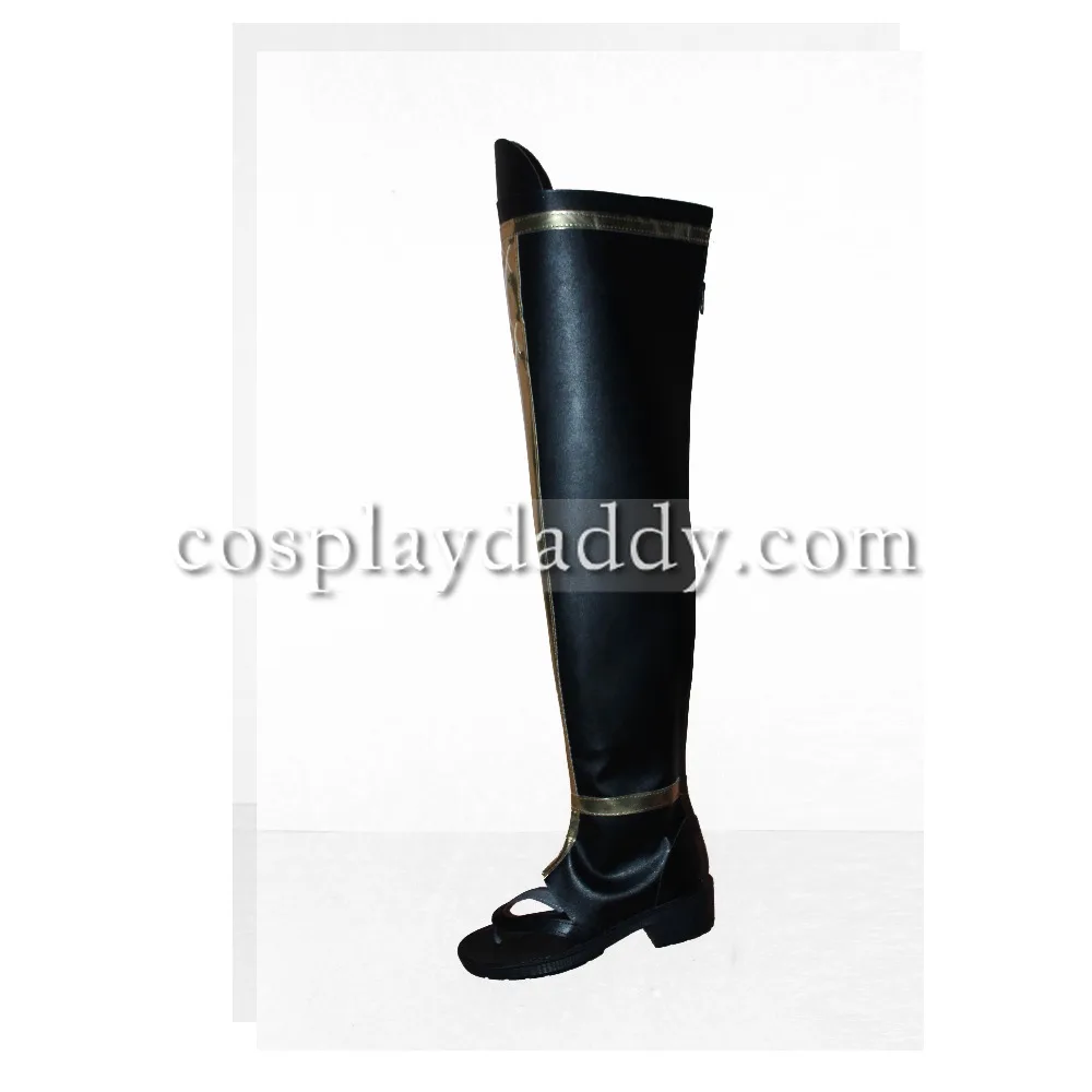 Touken Ranbu Tsurumaru Kuninaga Black Long Cosplay Boots S008