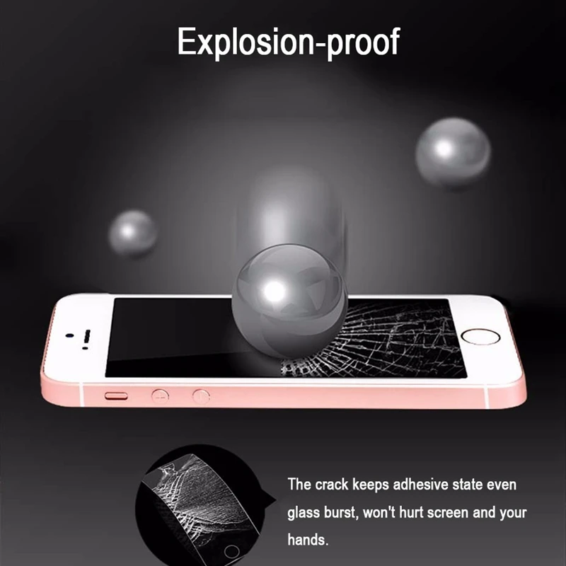 Protective Tempered Glass For iPhone 8 7 6 6S Plus X 5S 5 5C SE 4 4S 10 XR XS Max Screen Protector Film For iPhone X 7 8 6 6S