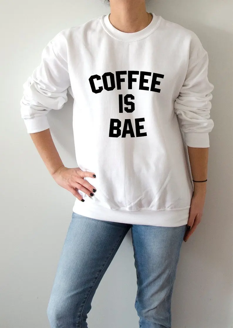 Sugarbaby Slothy until coffee Sweatshirt Unisex with funny slogan coffee Jumper Coffee lovers Long Sleeve Fashion Tumblr Tops