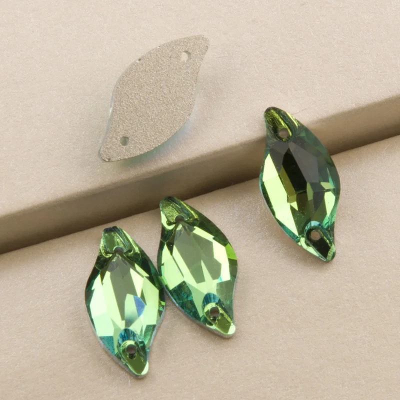 YANRUO 3254 Diamant Blatt Nähen Strass Flatback Lose Perlen Strass Nähen Auf Kristall Steine Für Schmuck Machen – Detail 10