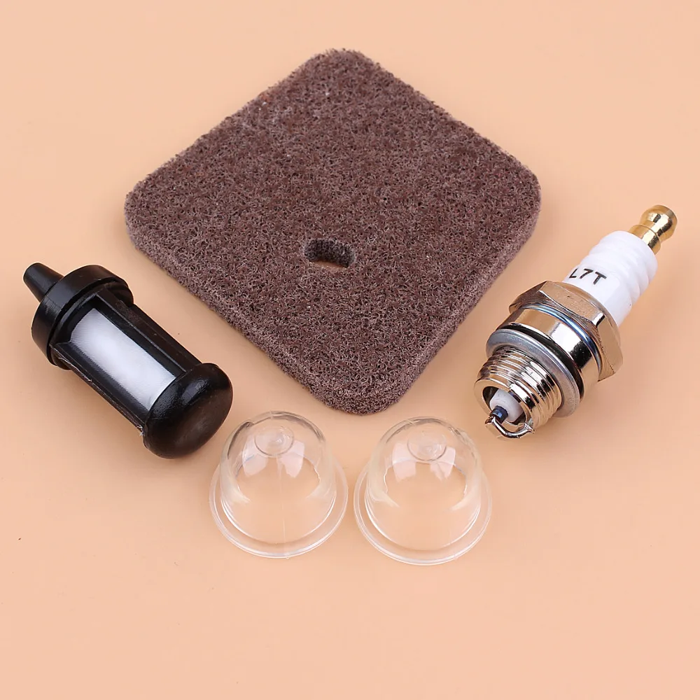 Air Fuel Filter Spark Plug For Stihl FS38 FS45 FS46 FS55 HS45 FC55 KM55 Trimmer w/ Primer Bulb